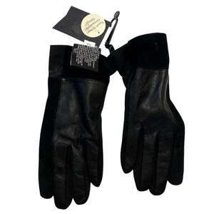 LORD & TAYLOR Genuine Leather Touch‎ Screen Gloves by Forbes Brothers L/XL NWT